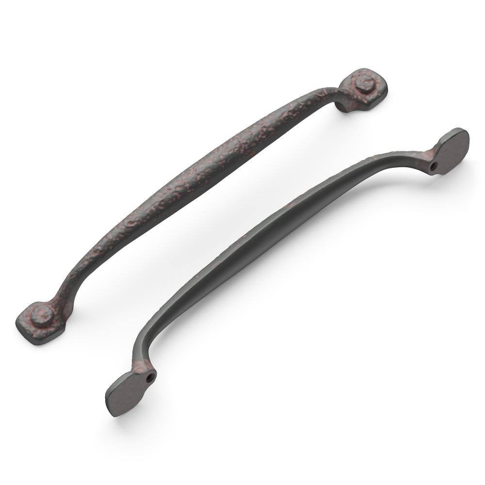 Hickory Hardware P2996-RI Refined Rustic Collection Pull 7-9/16 Inch (192mm) Center to Center Rustic Iron Finish
